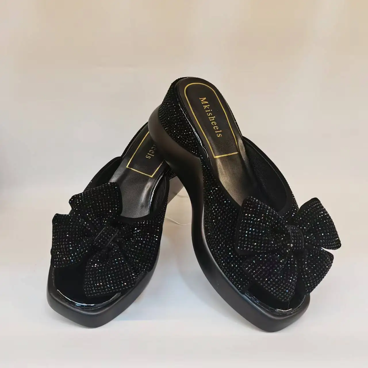 Pretty Open-toed Rhinestones Sandals African Women's Shoes Women's Party Design Slippers Lightweight Ladies Women Shoes 37-42