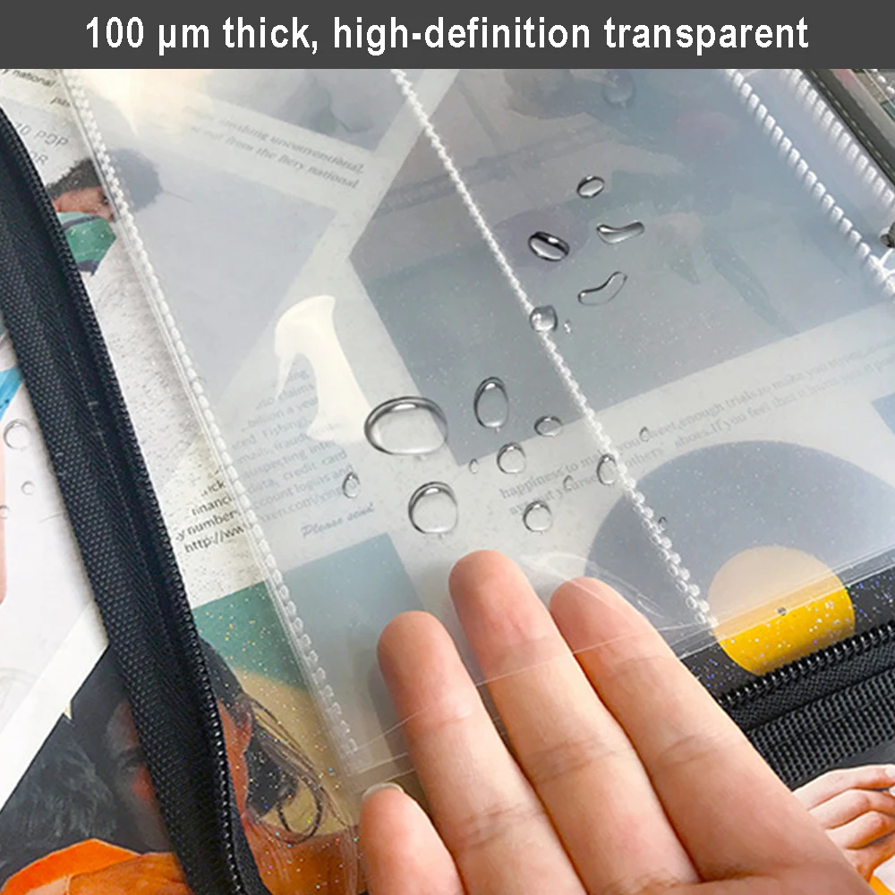 Clear PP Plastic A5 6-Rings Photo Album Refills for Photocard Holder Scrap Book for Instax Album Scrapbook 10 Sheets