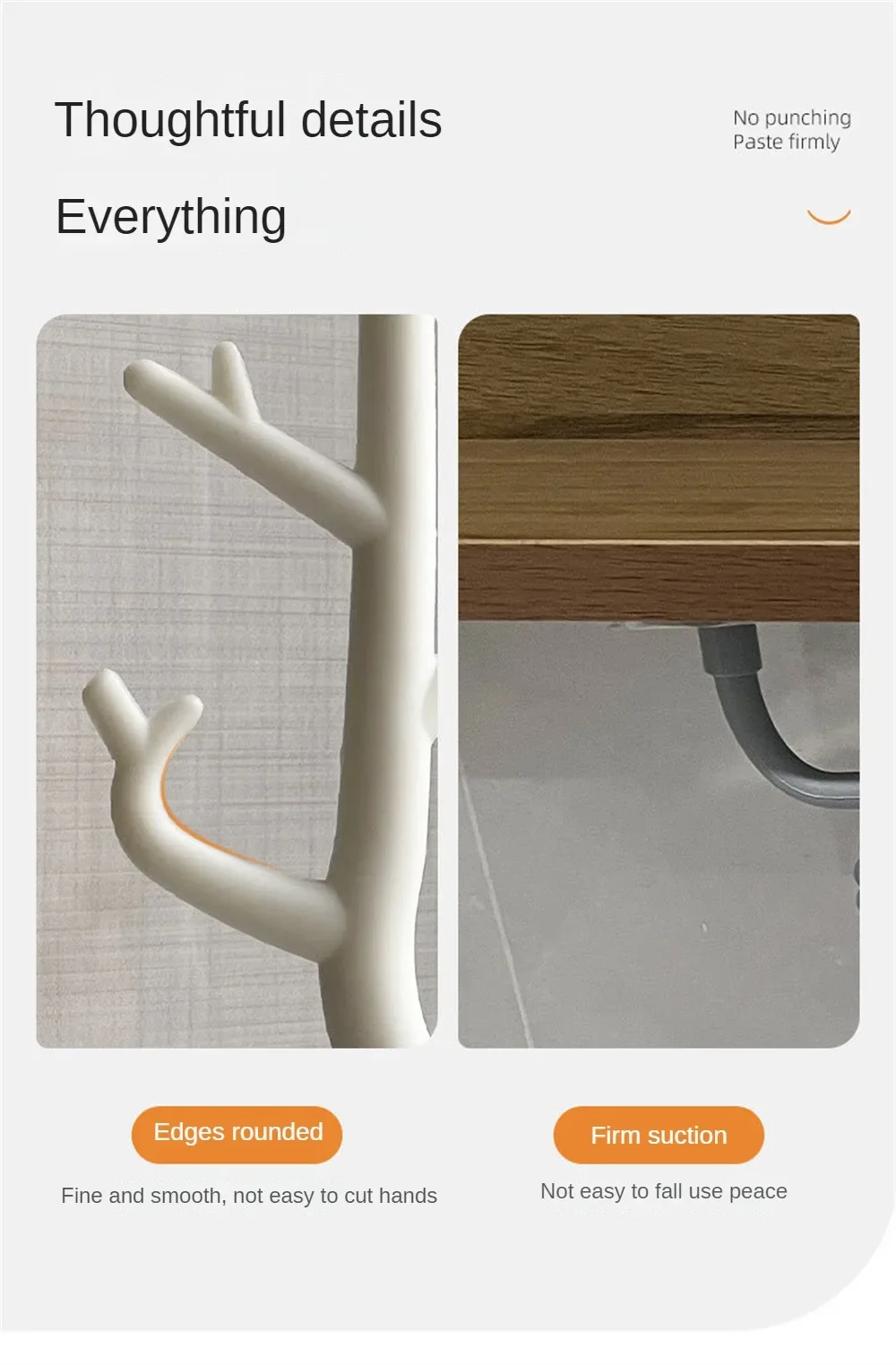 Description Picture 5 of itemMultifunctional Creative Tree Branch Hook Wall Decor Key Holder Sticky Hooks Coat Rack Hanger Hooks Home Decor Storage Organizer