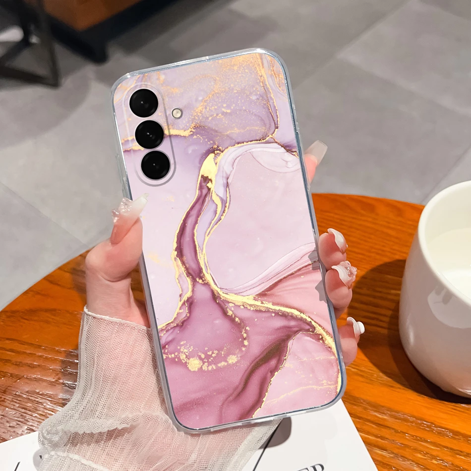 Gradient Flower Clear Soft Phone Case - Universal Back Cover Housing