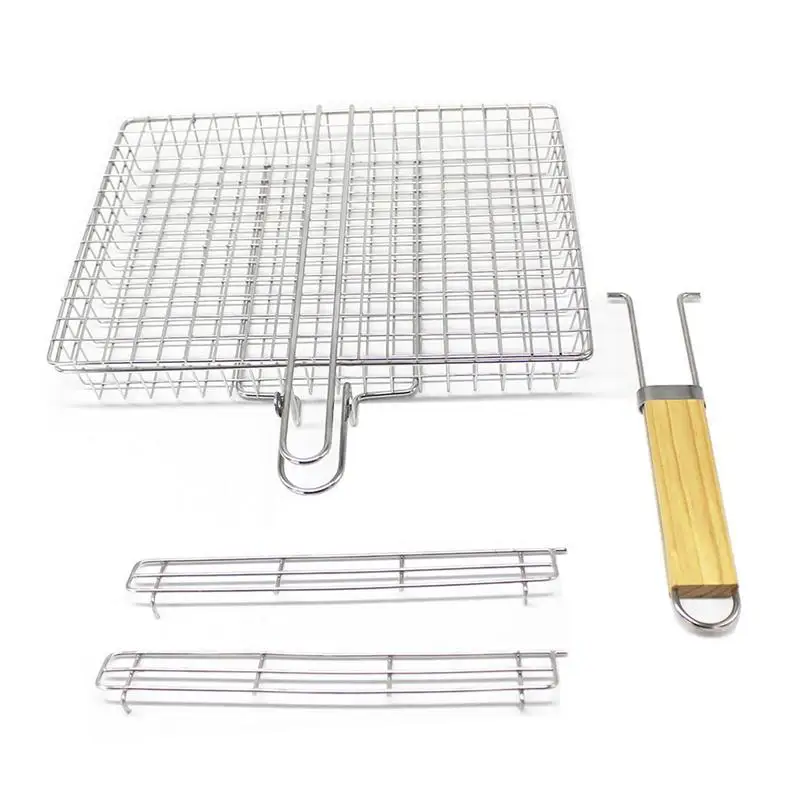 Grigliate Rack Per Barbecue Grill Quadrato In Acciaio Inox Barbecue Rete A Rete Accessori Per Barbecue All'Aperto Per Verdure