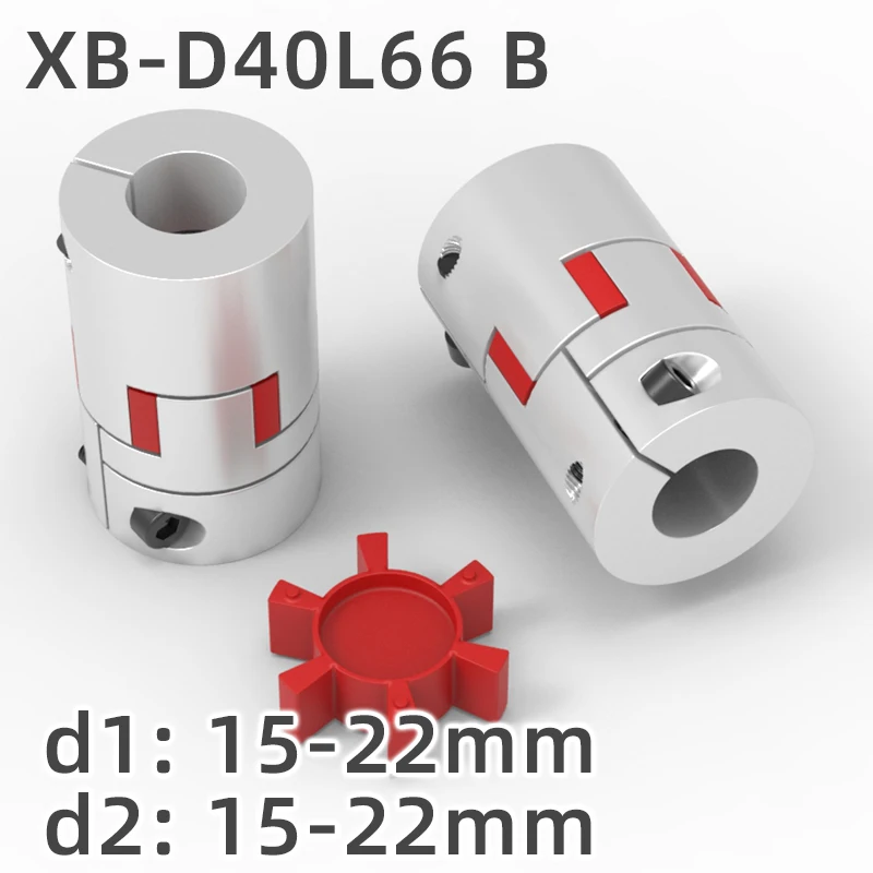

XB D40L66B Three Jaws Coupler Aluminium Plum Flexible Shaft Coupling Motor Connector CNC Flexible Couplings15mm-22mm