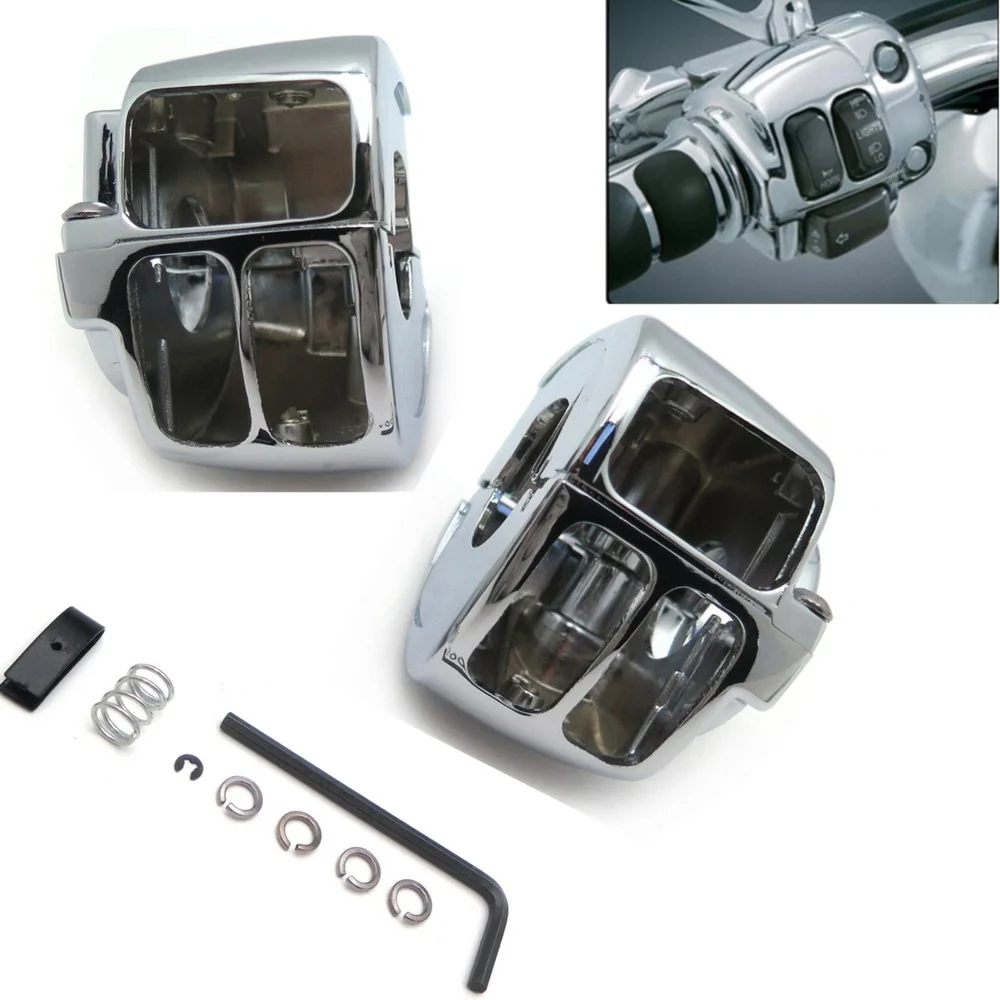 Chrome Switch Housing Cover For Harley Davidson Sportster Dyna Softail