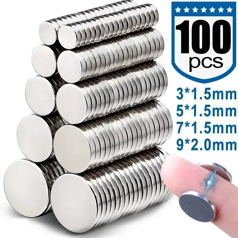 Round Magnets Small Strong Magnetic Neodymium Mini Column for Whiteboard Fridge Powerful Durable Multi-purpose DIY Crafts