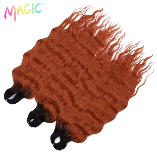 Anna Synthetic Hair 24 Inch Water Wave Braiding Hair Extensions Ombre Blonde Deep Wave Afro Curl Twist Crochet Hair for Women - Image 91
