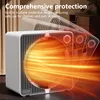 500W Electric Heater PTC Ceramic Heating Hot Air Blower Home Room Small Desktop Fan Heater Winter Low-power Electric Warm Stove 4
