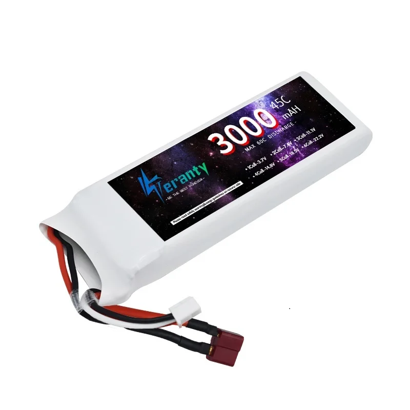 Batterie Lipo 11.1V 2200-3300mAh 45C-60C pour Drone RC
