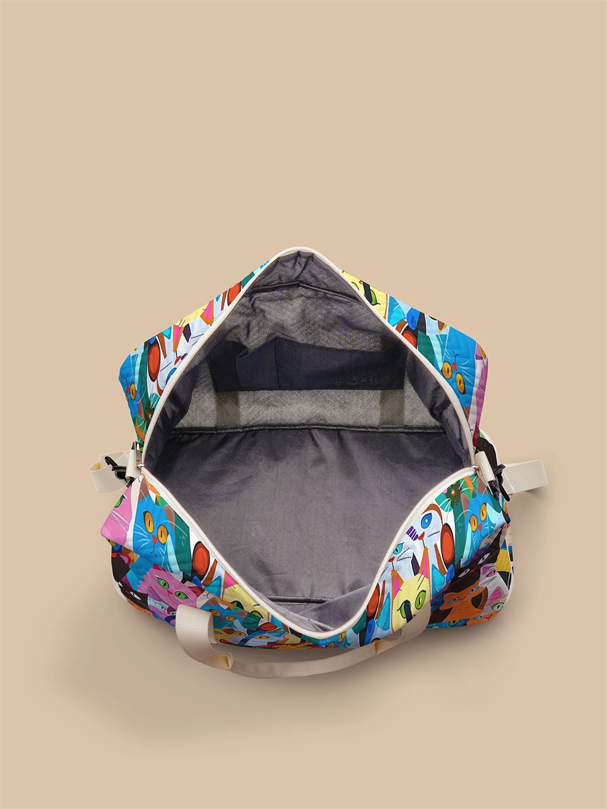 Lightweight wave patterned travel Dufile bag, large capacity sports and fitness storage bag, portable weekend overnight bag