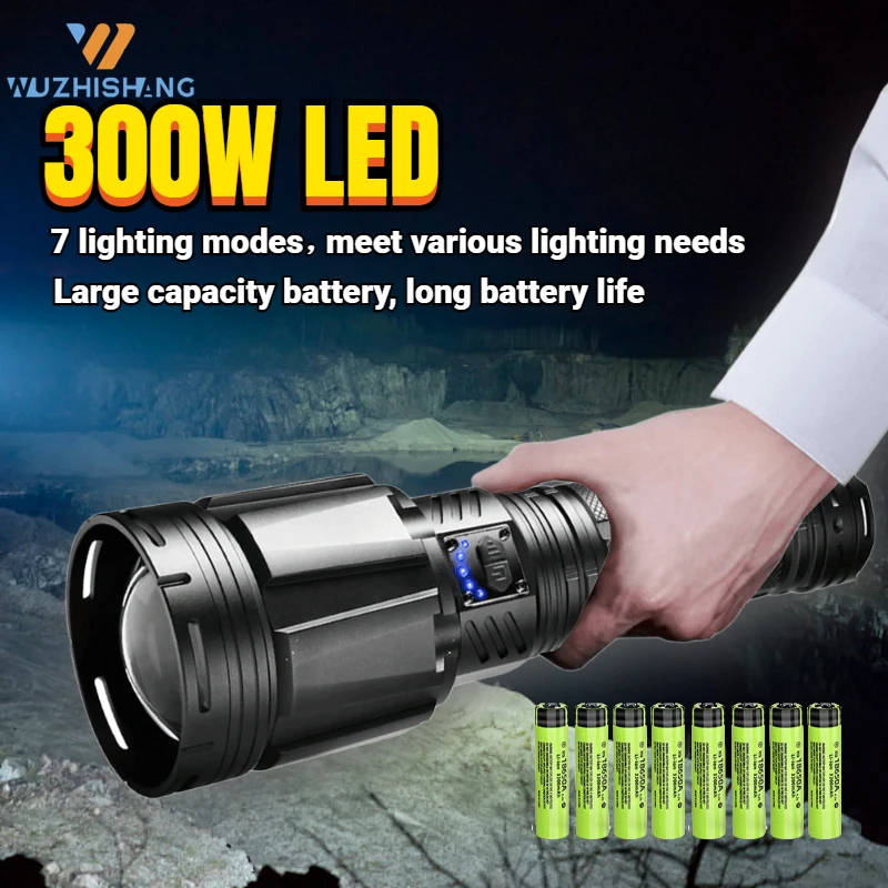 

FLSTAR FIRE Super Bright LED Flashlight Long Range Zoomable USB Charging Torch Outdoor Camping Waterproof Tactical Lantern