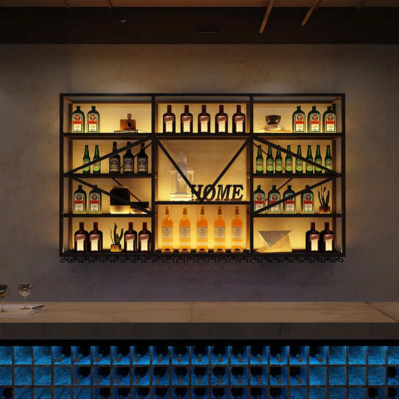Restaurant Equipment Shelves Furniture To Assemble Coffe Bar Organizer Cabinet Liquor Kitchen Storage & Organization Drinks Shop
