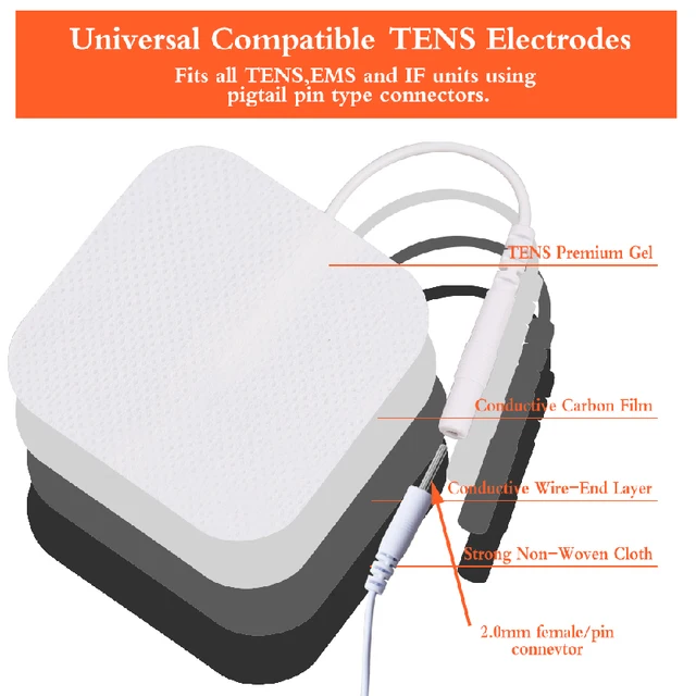 10/100PCS Dropshipping Physiotherapy Tens Machine Electrode Pads Gel Tools Electric Muscle Stimulator Patch Acupuncture Massager 4