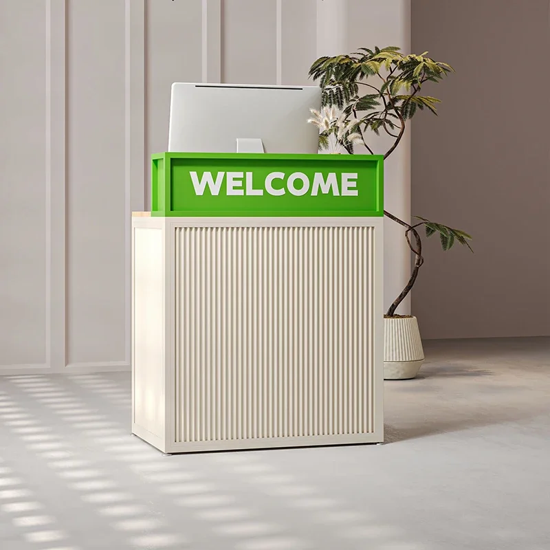 Modern Simple Reception Desks Italian Minimalism Design Podium Counter Storage Beauty Salon Office Furniture Ontvangstbalie FYRD