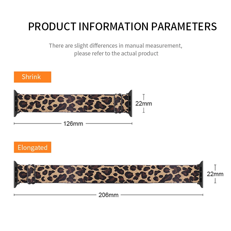 Nylon Strap for Apple watch band 41mm 40mm 45mm 44mm 42mm 38mm 49mm 41 45 mm Leopard bracelet ​iWatch series Ultra 8 7 4 SE 5 6