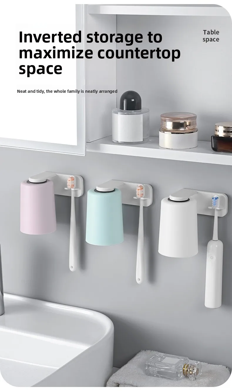 Portaspazzolini magnetico con bicchiere per bagno_voghion.com