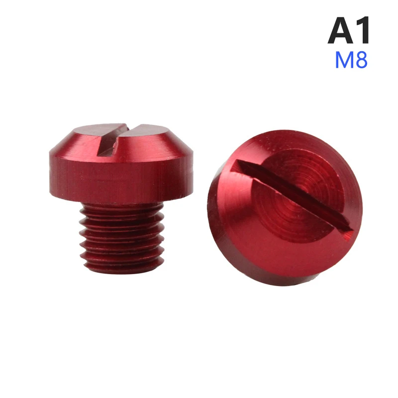2pc rostfreies motorrad cnc aluminium m8/m10 x 1,25 rückspiegel lochs topfen schrauben rückspiegel halter – Detail 3