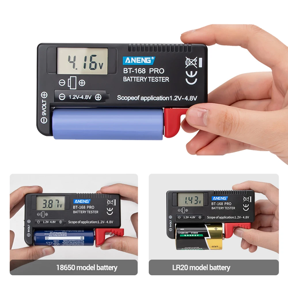 AA AAA C D 9V 1 5V Batteries Universal Button Cell Battery Meter Indicate Volt Tester