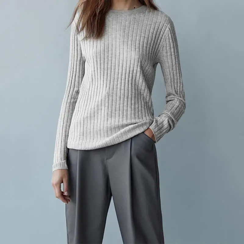 

Sweater Women Autumn New Casual Knit Sweater Sweater Fashion Simple and Versatile Spring and Fall Pullover Long Sleeve Top
