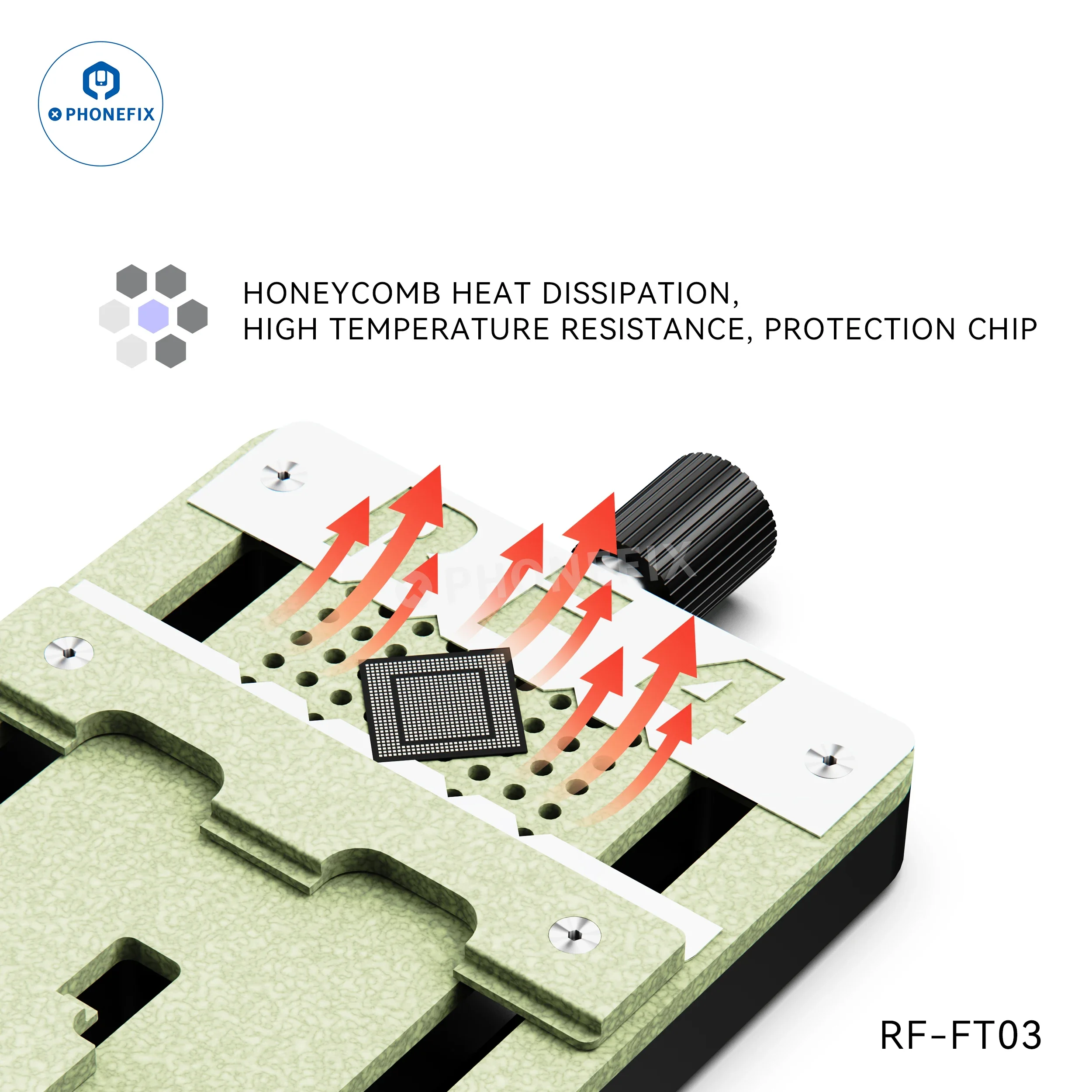 PCB 거치대 고정장치 IC 칩 납땜 3 축 클램프, 휴대폰 노트북 태블릿 마더보드 수리용, RF4 RF-FT11 3 카드 고정