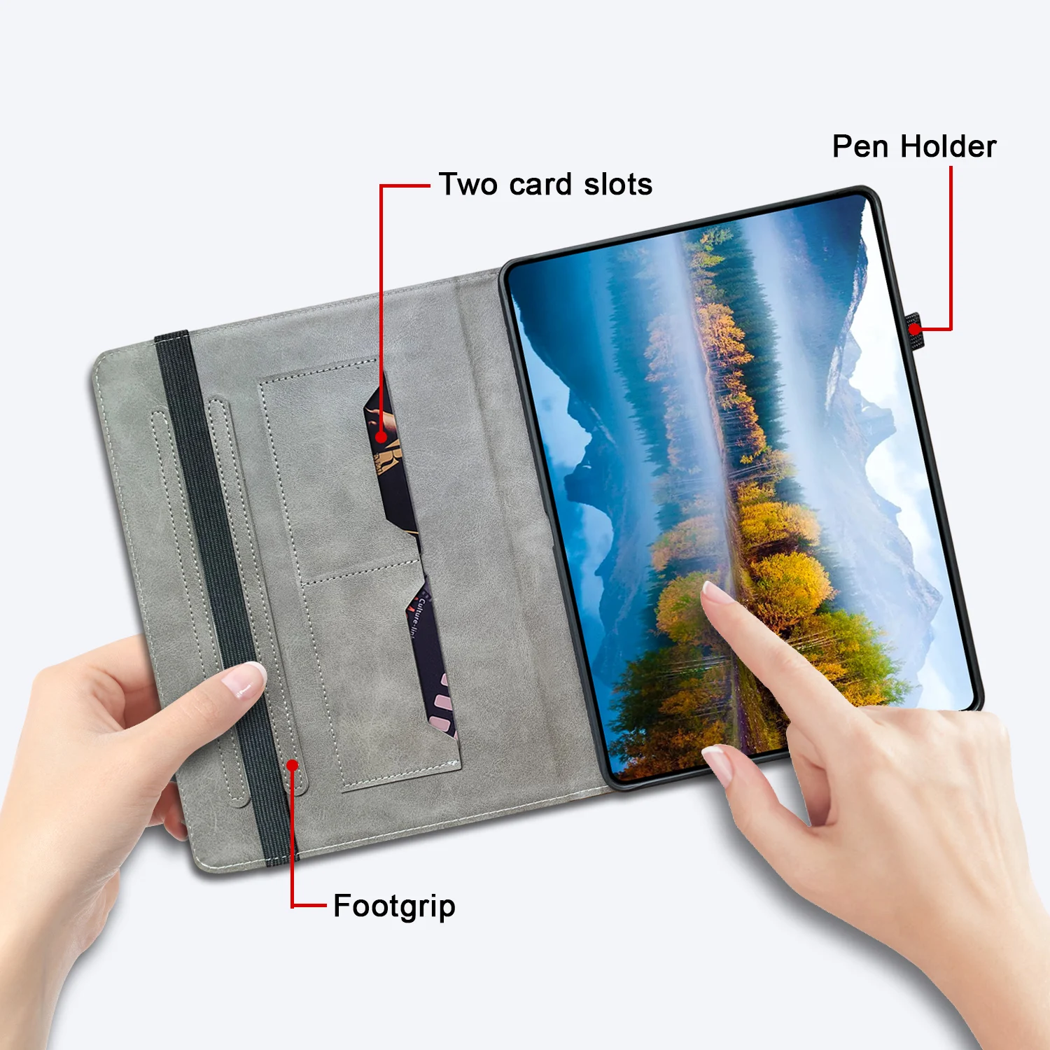 Premium PU Leather Tablet Case with Soft TPU Back and Stand Shell – Elegant Protection