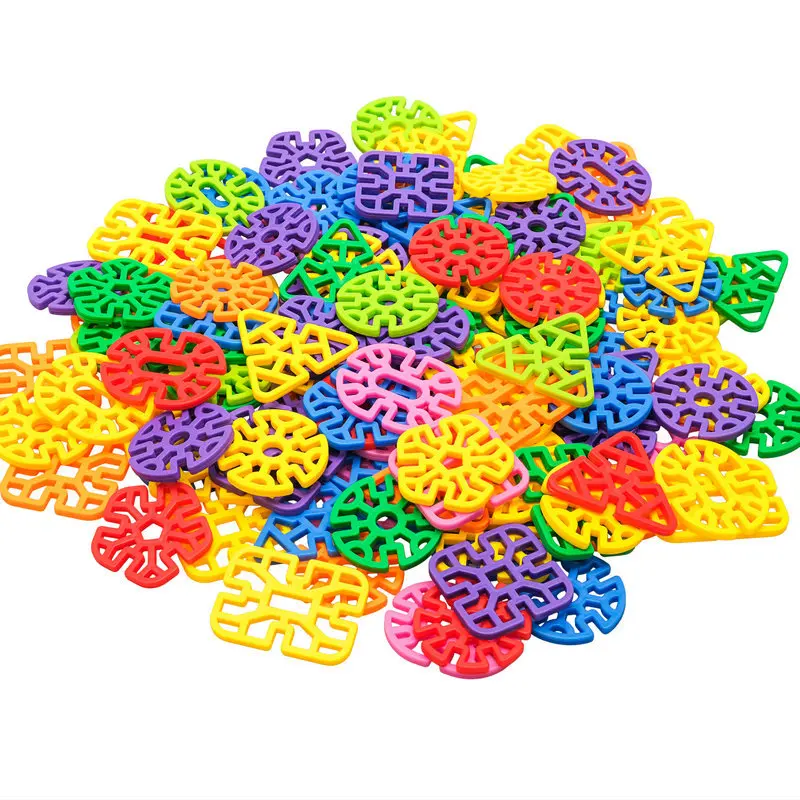 120/60PCS Snowflake Plastic Building Blocks STEM Construction Kindergarten Classroom Must Haves Educational Toys and Games