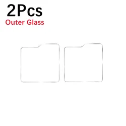 Premium Tempered Glass Back Outer Screen Protector - 9H Hardness Protective Film - Galaxy Z Flip 6 (X2)