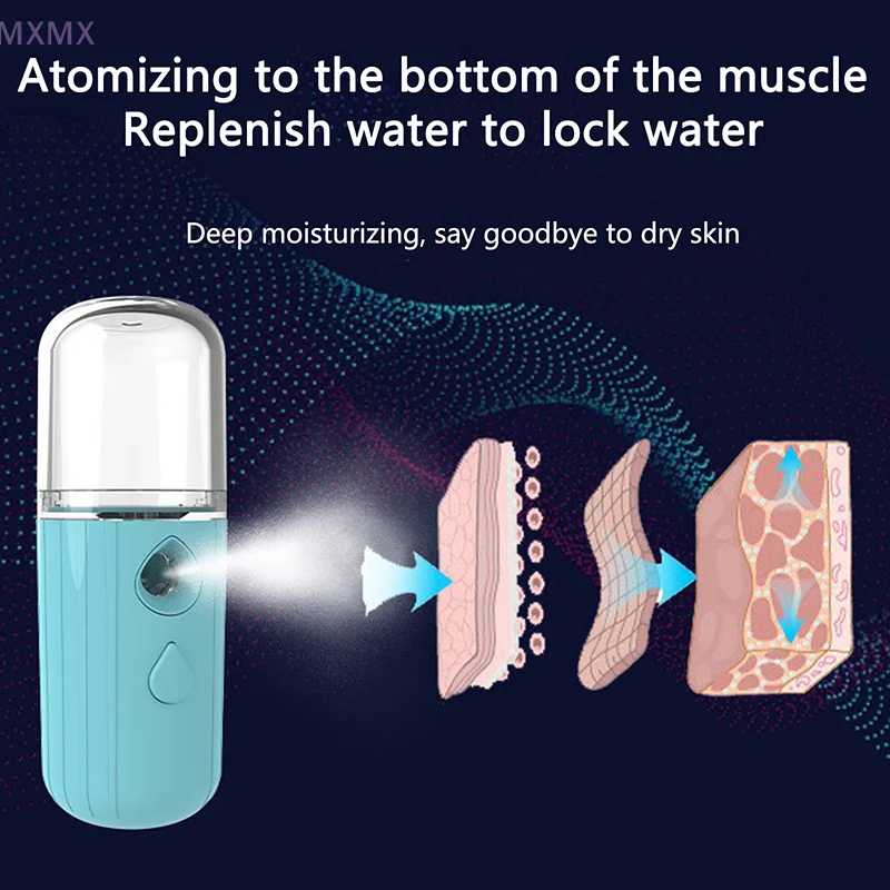 30ML Mini Nano Mist Facial Sprayer Humidifier USB Rechargeable Nebulizer Portable Face Moisturizing Machine Skin Care Tools