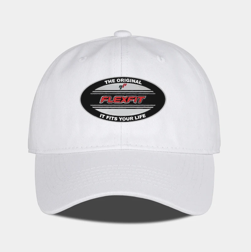 "The Original FLEXFIT" Baseballkappe mit ovalem Aufdruck, verstellbar, Unisex, klassischer, lässiger Sonnenhut – Detail 4