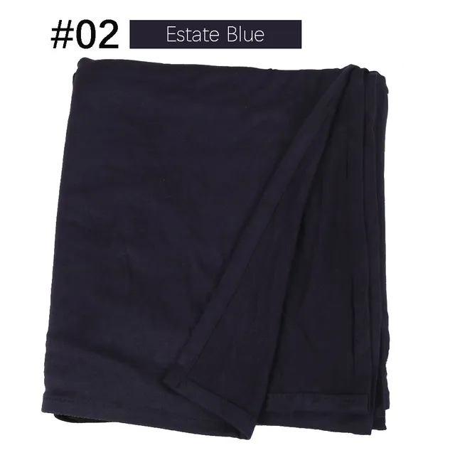 Muslim Women Premium Instant Cotton Jersey Hijab Scarf Jersey Hijabs Scarves With Hoop Pinless HeadScarves 53 colors 02