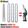 8 Inch Chainsaw Guide Bar And Saw Chain Set 45 Drive Link Electric Saw 1/4''P for Brushless Electric Saw Wood Cutter Spare Chain 1