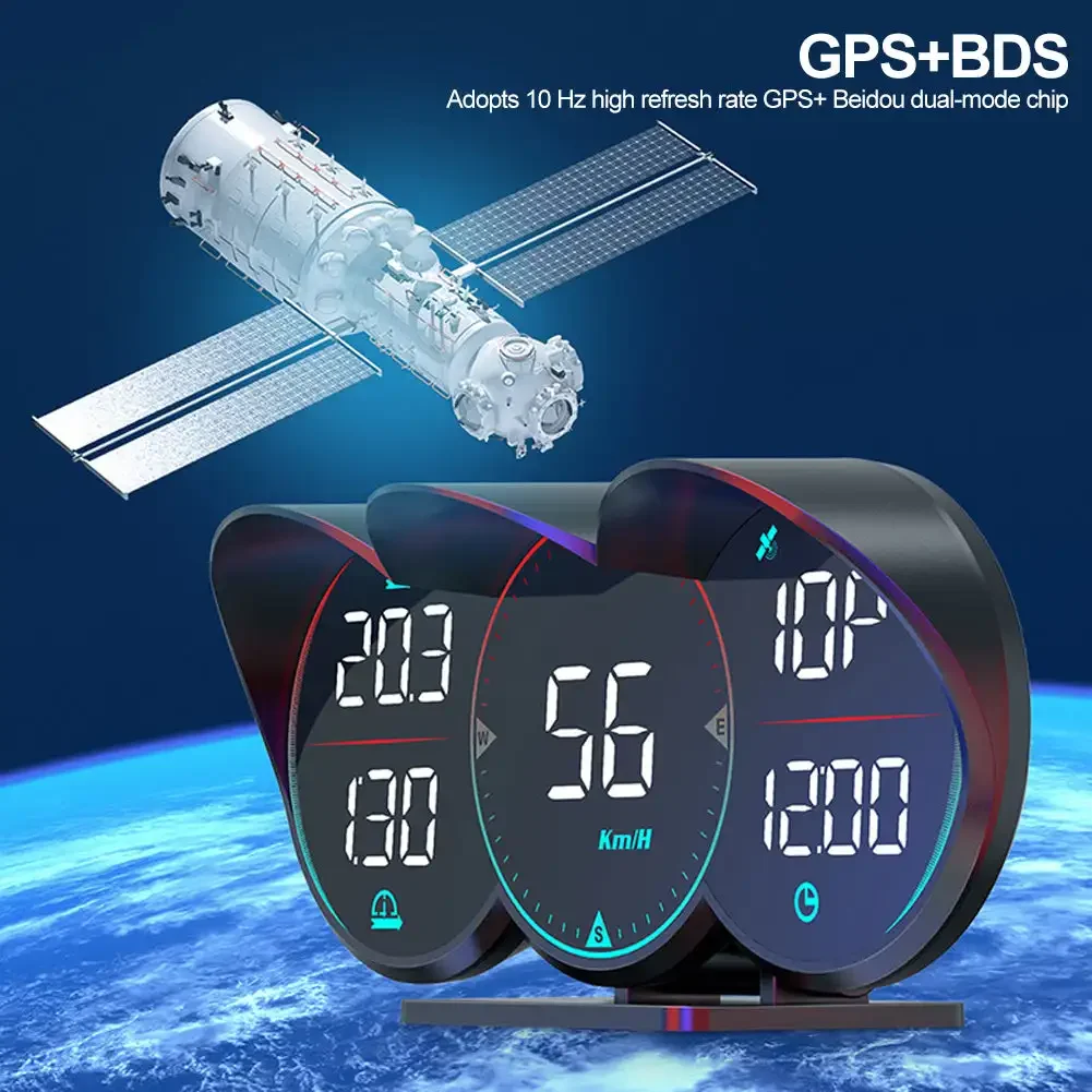  HUD GPS + Beidou Ĩ  ÷, LCD ӵ,   µ ˶,  跮,  , DC 12V