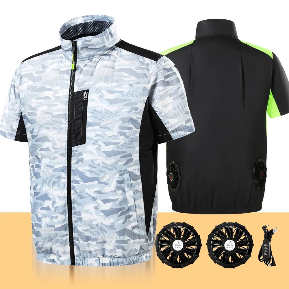 Men Cooling Vest Motorcycle Fan Vest Air Conditioning Clothes Usb Charging Fan Clothes Women Fan Jacket Body Cooling Clothes men s 4 fan upgraded cooling air conditioning suit fan ice jacket sports usb charging cooling workers summer camping fishing top