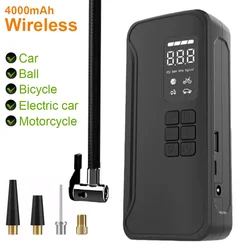 Compact Touch Screen Wireless Air Pump - Portable Electric Tire Inflator & Mini Air Compressor (C0019)