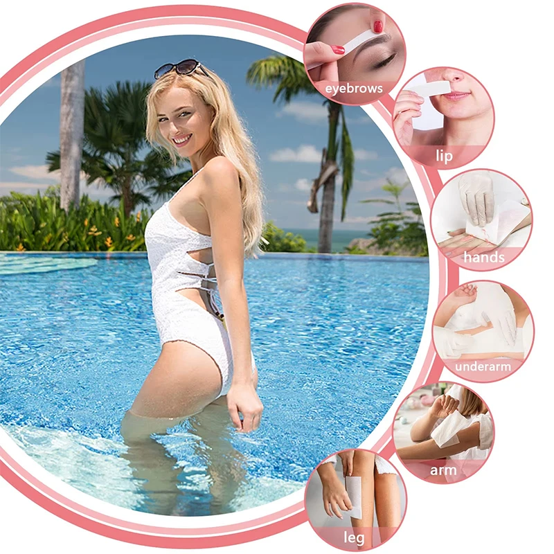 20/50/100PCS Wax Strips Paper Nonwoven Body Leg Arm Hair Removal Professional  Hair Removal Tool For Soft Wax Hair Removal 2