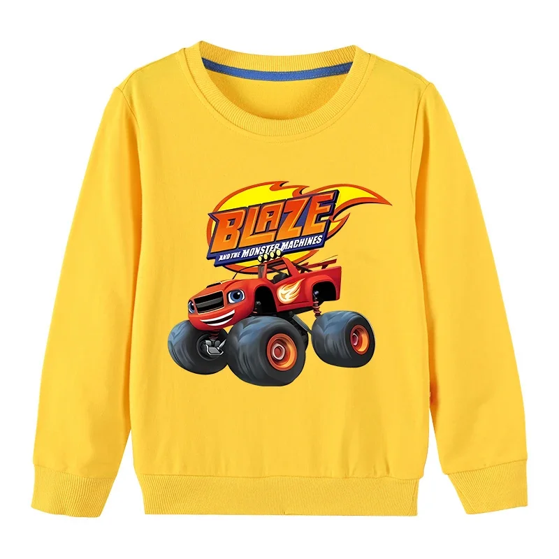 Autumn Kids Blaze And The Monster Machines Cartoon Funny Sweatshirts Children's Hoodies Baby Pullover Tops Girls Boys Clothes 6