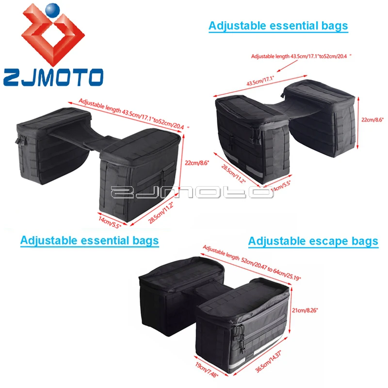 Club Style Essential Saddlebag Escape Bags Handlebar Tool Bag Luggage Pannier Throw Over Storage Bag For Harley Softail Classic