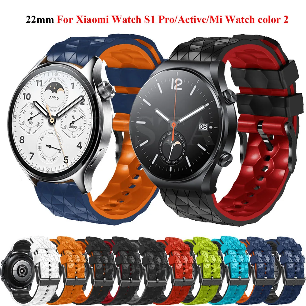 

Ремешок для Xiaomi MI Watch S1 Active/Color2, сменный силиконовый мягкий удобный браслет для MI Watch S1pro, 22 мм