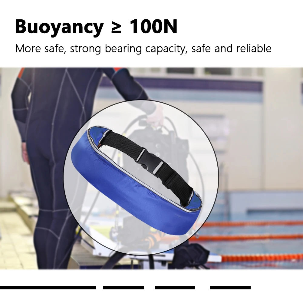 Lifesaving Bracelet Inflatable Drifting Safety Life Belt Portable 100N Buoyancy Adjustable Webbing for Swimming Sea Fishing Jacket