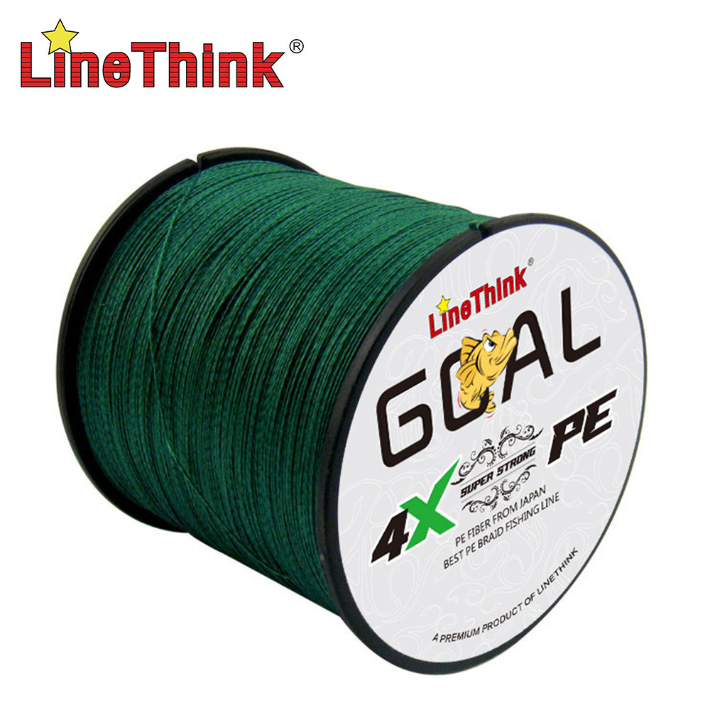 LineThink GOAL 300m / 500m Durable 4-Strand Multifilament PE Braided Fishing Line, Super Strong, abrasion resistant, Smooth Casting, Sea Fishing Accessories