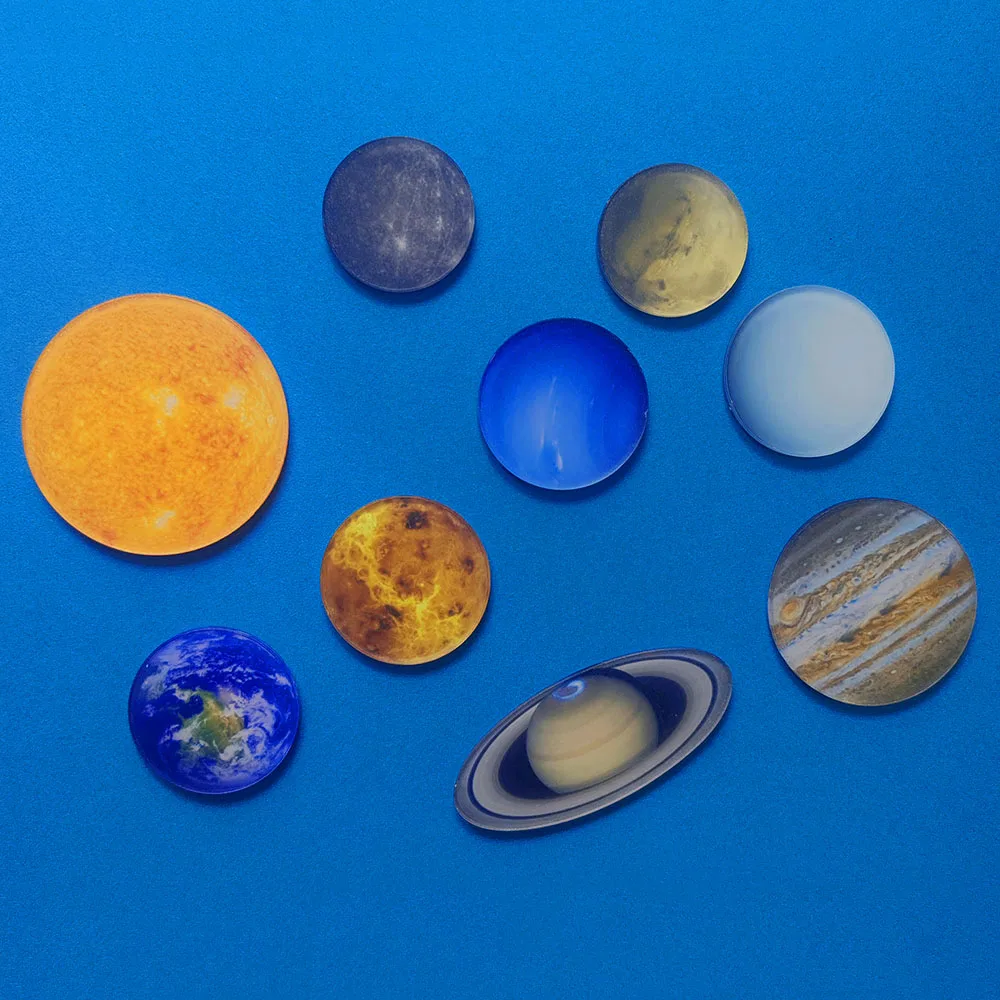 9pcs Creative Planets Universe Refrigerator Magnets Cute Astronomical Teaching Aids Magnets Fridge Photo Message Decorative 5