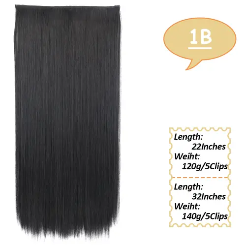 NICESY Synthetic Long Wavy 5 Clips Hair Extensions 22Inch/32Inch Clip On Hair Extensions High Tempreture Fake For Women - Image 32