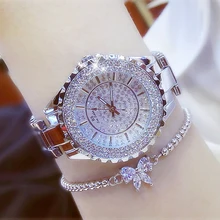  2021 Ladies Wrist Watches Dress Gold Watch Women Crystal Diamond Watches Stainless Steel Silver Clock Women Montre Femme 2022 