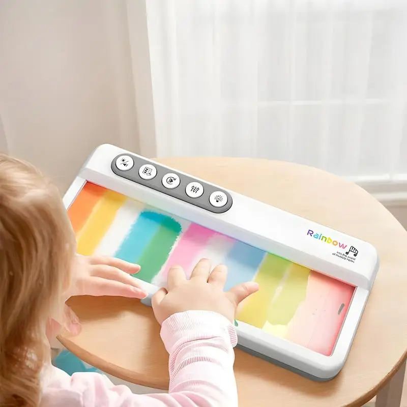 Electronic Piano Toy Electronic Kids Keyboard Touch Screen Light Piano Toy Portable Musical Instruments Educational Interactive
