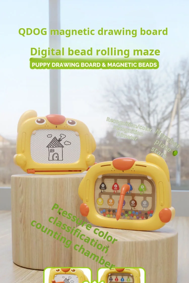 2 In 1 Children'S Drawing Board Magnetic Pen Maze Early Education Puzzle Learning Fun Children'S Toy Writing Board