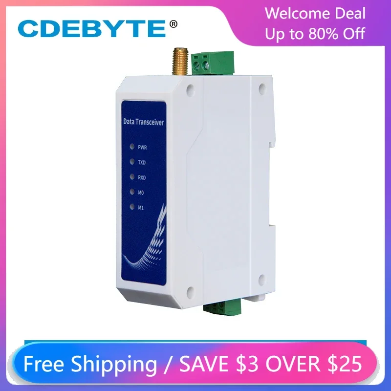 Wireless Module LoRa RS485 433MHz Wireless Data Transmission Station CDEBYTE E95-DTU(400F30-485) 30dBm 5KM GFSK Modbus 8V-28V Antenna SMA-K