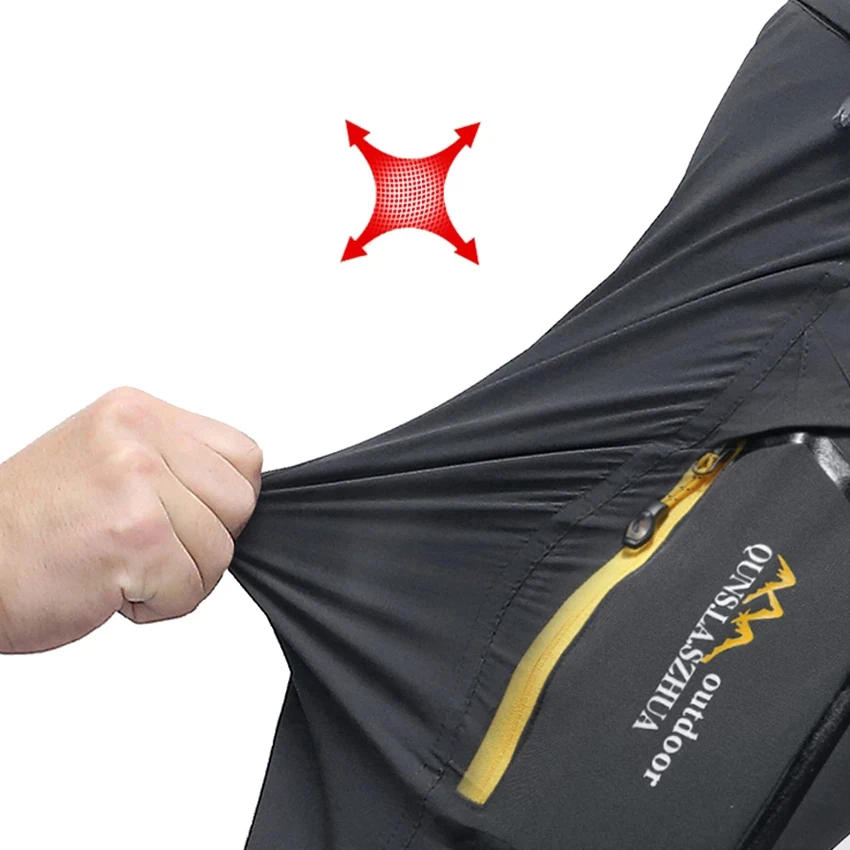 Men's Outdoor Waterproof Breathable Hiking Camping Fishing Climbing Detachable Assault Pants Plus Size 6XL Trousers Summer hiking pants