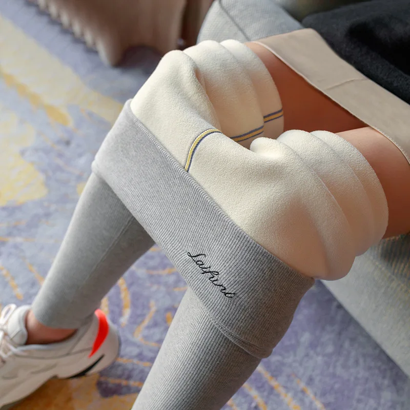 Women's Winter Warm Leggings Thermal Thicken 2023 High Waist Ribbed Leggings Fleece Lined Tights Sexy Casual High Quality Pants 3