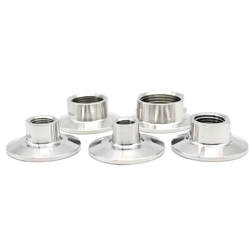 1/2 1/4 3/4 Npt Female Thread Adaptor Joint Sanitary SS304/316L Stainless Steel Tri Clamp Pipe Fittings 25.4 50.5 64mm Homebrew