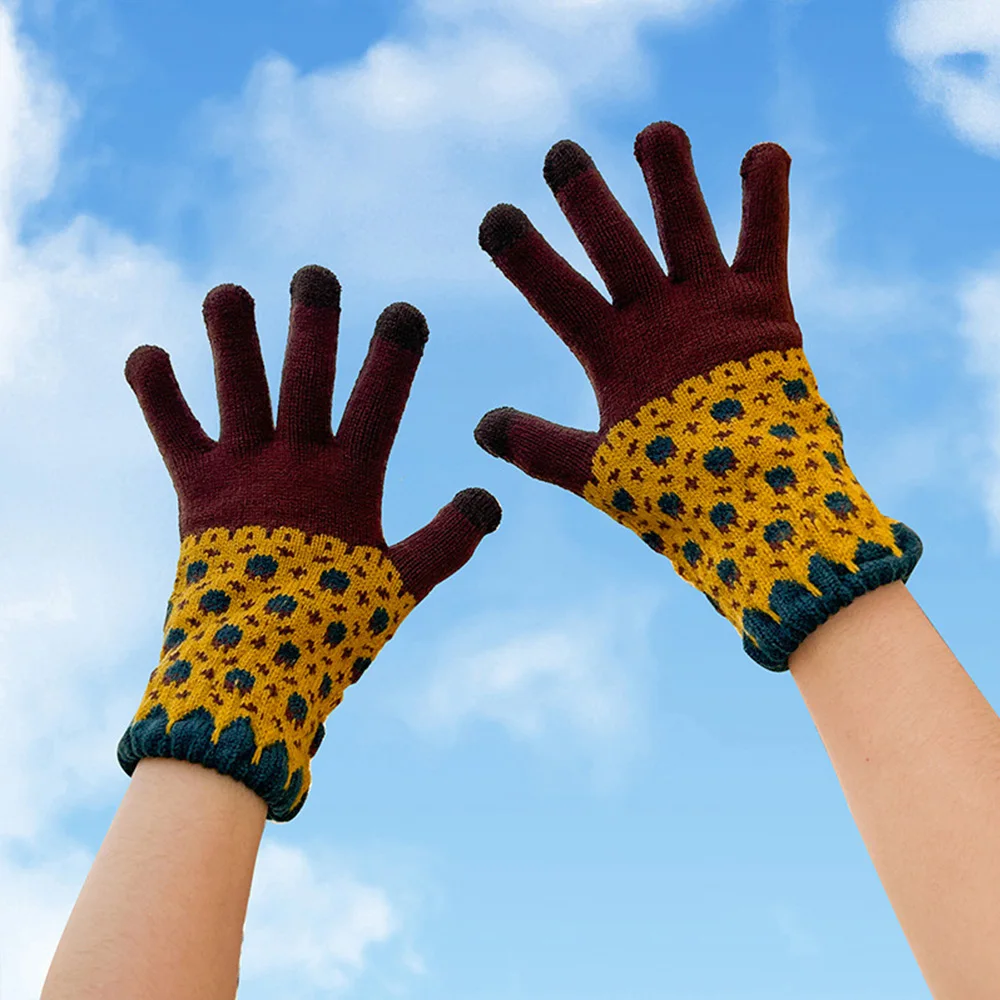 Lot De 4 Paires De Gants D'hiver Tactiles – Tricot épais, Paume Antidérapante, Homme/femme, écran Tactile