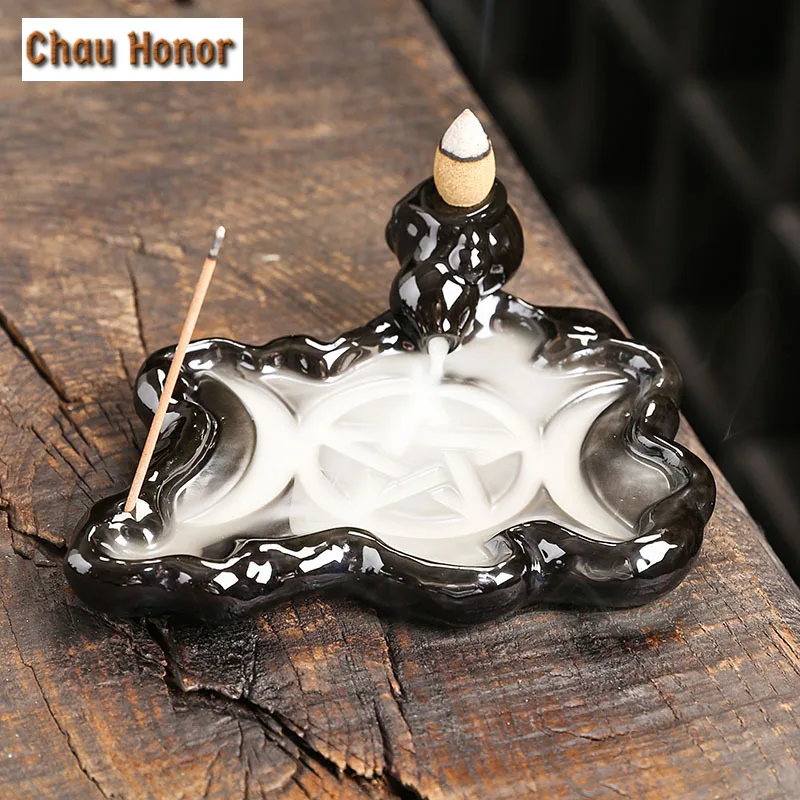 

Creative Home Decor Backflow Stick Incense Burner Ceramic Censer Home Decoration Use in Home Teahouse Zen Yoga Decor -no Incense