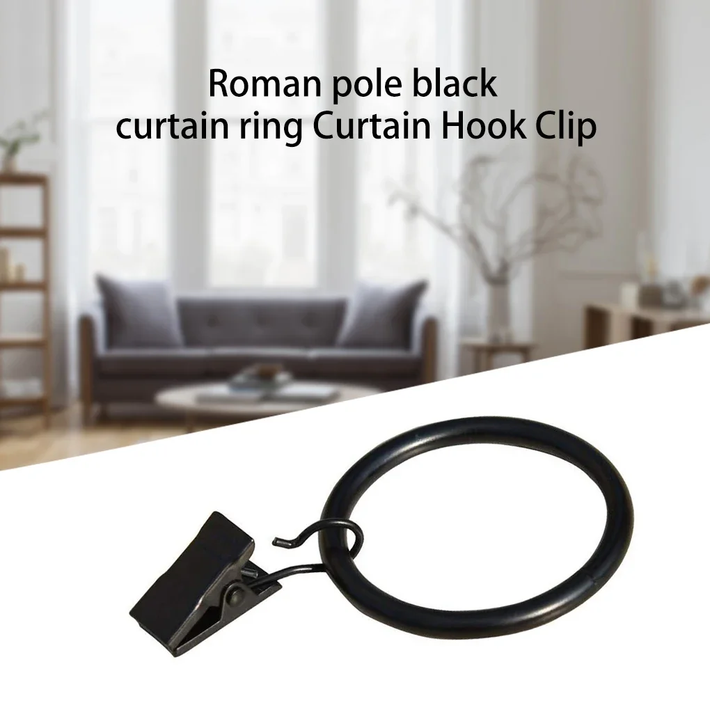 Shower Curtain Rings Rustproof Clips 10pcs Home Decoration